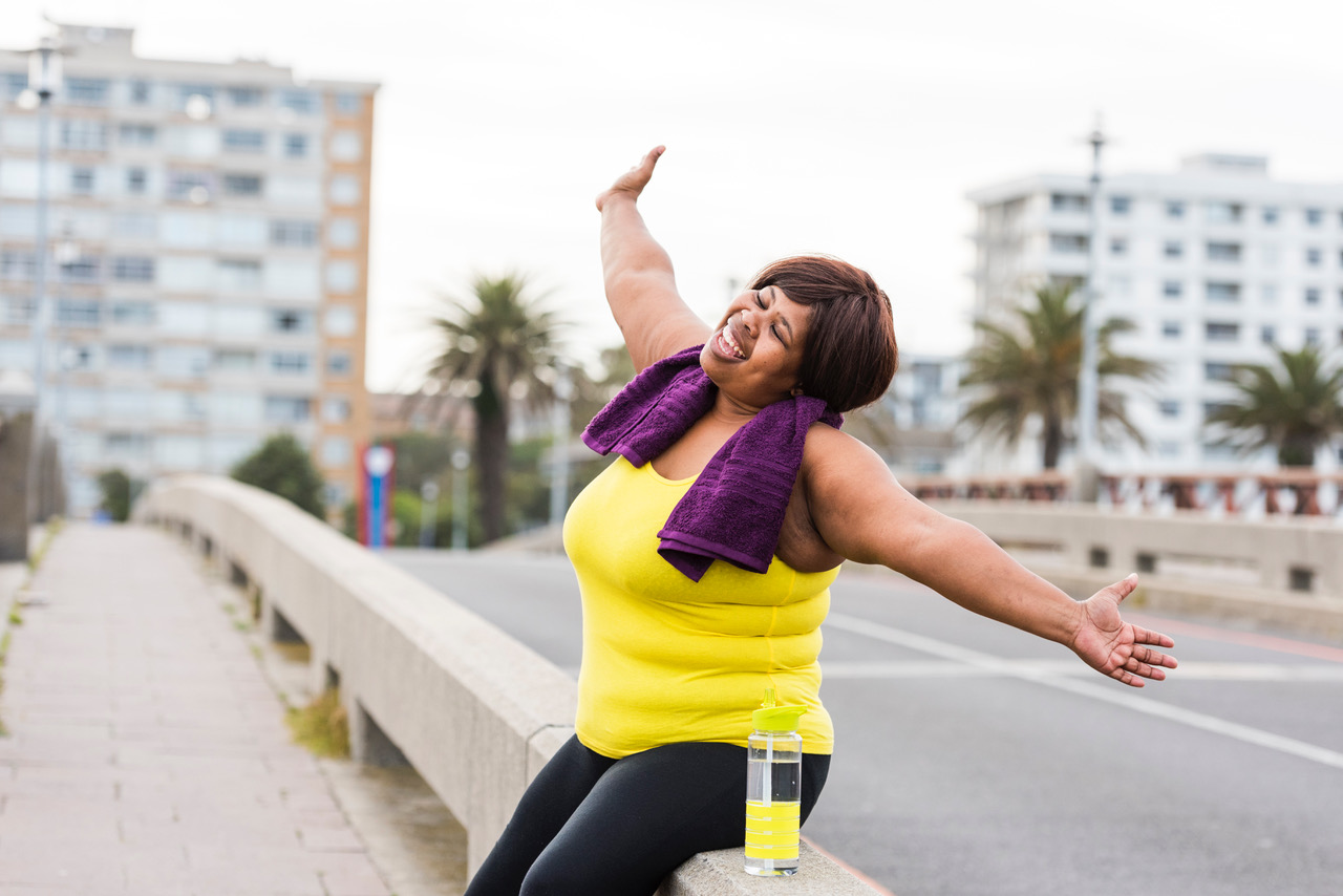 Woman stretching bridge in exercise clothes